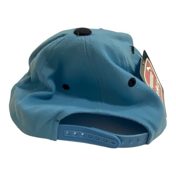 Vintage Puma UNC Tar Heels Snapback Baseball Hat Light Blue Embroidered Mascot - Picture 3 of 5